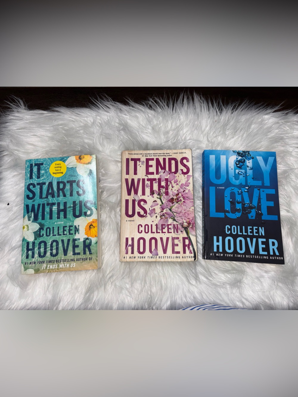 Amazon Colleen Hoover Paperback Set - Teal, Purple, Blue Covers